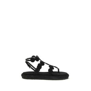 Pierre Hardy Black Calf Leather Bos Taurus Platform Women's Sandals